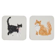 Ulster Weavers Feline Friends Coaster 4pcs Set Multi-Coloured 11x11x1cm