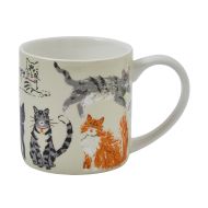 Ulster Weavers Feline Friends New Bone China Mug 250ml Multi-Coloured 8.2x8.2x8.2cm