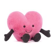 Jellycat Amuseable Pink Heart Little Hot Pink & Black 5x13x11cm