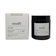 Amalfi Candle in Glass Jar with Blk Lid Goji Berry Brown 7.2x9cm