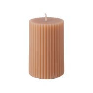 Amalfi Scented Ribbed Pillar Candle Goji Berry Ginger 5x7.5cm