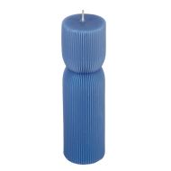 Amalfi Estelle Hourglass Pillar Candle Blue 4.5x4.4x14.7cm