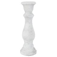 Amalfi Presly Ceramic Candleholder Large White Wash 13.5x13.5x42cm