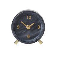 Amalfi Black Marble Table Clock Black 11x4x11cm