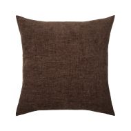 Amalfi Bellanger Chenille & Feather Cushion Dark Brown 50x50cm
