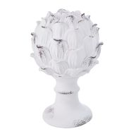 Amalfi Floral Distressed Finial White 20x20x30.5cm