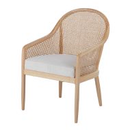 Amalfi Bayamo Dining Chair Natural & White 61x64x87cm