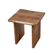 Amalfi Live Edge Side Table Natural Stain 40x40x42cm