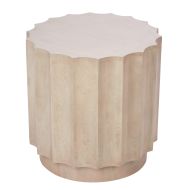 Amalfi Wyatt Side Table White Wash 50x50x50cm