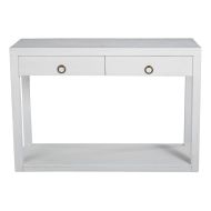Amalfi Sandblasted Coastal Wood Console Table White 120x40x82cm