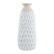Amalfi Chichi Textured Vase Large White & Brown 15.8x15.8x38.2cm