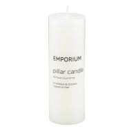 Emporium Pillar Candle White 5x5x15cm