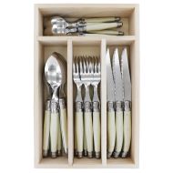 Andre Verdier Debutant Cutlery 24pcs Set Ivory 6 Spoons 23.5cm/6 Forks 21.5cm/6 Knives 23.5cm/6 Tsp 16.5cm