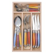 Andre Verdier Debutant Cutlery 24pcs Set Multi-Colour 6 Spoons 23.5cm/6 Forks 21.5cm/6 Knives 23.5cm/6 Tsp 16.5cm