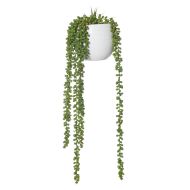 Rogue Hanging Pearls-Tub Pot Green/White 18x19x66cm