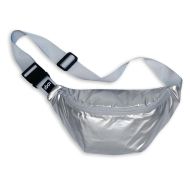 LOQI Metallic Bumbag Silver 30x15x2cm