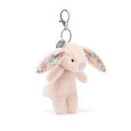 Jellycat Blossom Blush Bunny Bag Charm Pink 3x4x17cm