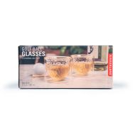 Kikkerland Golf Ball Glasses 2pcs Set Clear 8x8x7cm