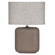 Amalfi Claro Table Lamp Taupe & Black Stripe 26x15x37.5cm
