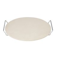 Davis & Waddell Round Pizza Stone with Rack Natural & Silver 36x33x4cm