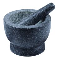 Davis & Waddell Traditional Granite Mortar & Pestle Grey 17x17x12cm