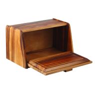 Davis & Waddell Acacia Wood Bread Box with Bread Board Lid Natural 39x23x22cm