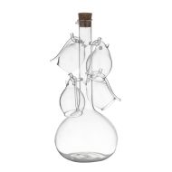 Davis & Waddell Fine Foods Port Flask & Sippers Set 5pce Clear Flask 800ml/Sippers 60ml