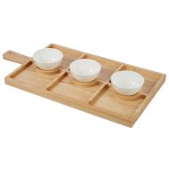 Davis & Waddell Serving Board with 3 Bowls Natural 55x28x25cm/10x5cm