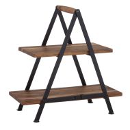 Davis & Waddell Fine Foods Two Tier Serving Stand Natural & Black 48x23x48cm