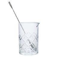 Davis & Waddell Fine Foods Mixing Glass with Stirrer Clear 10.5x9.3x14.8cm/600ml/3x0.8x26.4cm