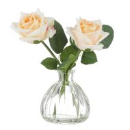 Rogue Mimi Rose-Clear Glass Vase Yellow 16x13x20cm