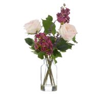 Rogue Lilac Austin Rose Mix-Specimen Bottle Pink & Purple 32x29x43cm