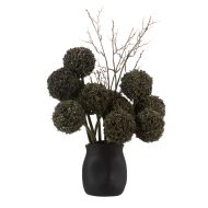 Rogue Allium Spray-Maliah Pot Grey 50x50x65cm