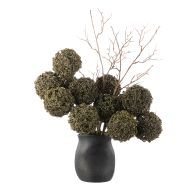 Rogue Allium Spray-Maliah Pot Grey 50x50x65cm