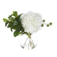 Rogue Hydrangea Lush Leaf-Phoebe Sphere White 39x32x33cm