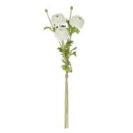 Rogue Ranunculus Spray Bunch White 17x17x80cm