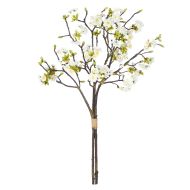 Rogue Peach Blossom Spray Bunch White 43x43x93cm