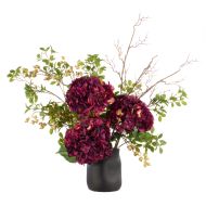 Rogue Hyrdrangea Berry-Maliah Pot Red 73x60x80cm