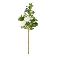 Rogue Ranunculus Spray Lush Leaf Bouquet White 40x30x80cm