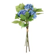 Rogue Hydrangea Vivid Leaf Bouquet Blue 43x40x86cm