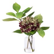 Rogue Hydrangea Vivid Leaf - Pauline Vase Burgundy 43x40x47cm
