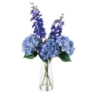 Rogue Delphinium Mix - Alana Vase Blue 33x38x73cm