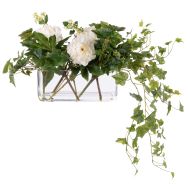 Rogue Peony Ivy Mix - Esme Trough Vase White 37x67x32cm