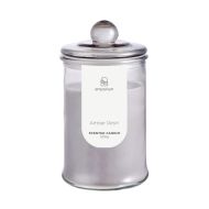 Emporium Scented Candle in Glass Jar Amber Resin - 500g Grey 9.6x9.6x17.8cm