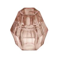 Emporium Glass Tealight and Pillar Holder Beige 7x7x8cm