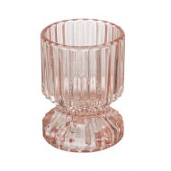 Emporium Glass Tealight and Pillar Holder Beige 7.2x7.2x9.8cm