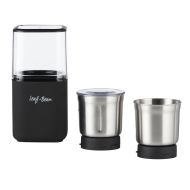 Leaf & Bean 2-in-1 Coffee & Spice Grinder Matte Black 12.5x12.5x28.5cm