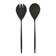 Davis & Waddell Napier Stainless Steel Salad Servers 2pcs Set Black 28x6x2.5cm