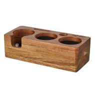 Leaf & Bean Espresso Tamper Station Acacia Wood Brown 9.5x22x6.5cm