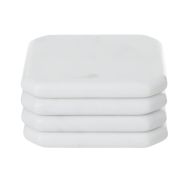 Society Home Margot Marble Coasters 4pcs Set White 11.7x10.2x1cm